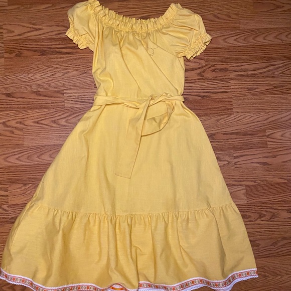 Vintage 70s Peasant Dress - Picture 2 of 5